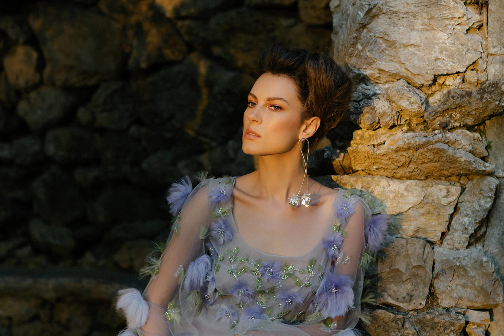Makeup for photo shooting at Villa Gaeta Pinetum